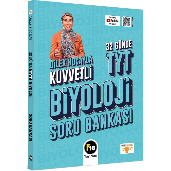 Dilek Hocayla 32 Günde TYT Biyoloji Soru Bankası F10 Yayınları