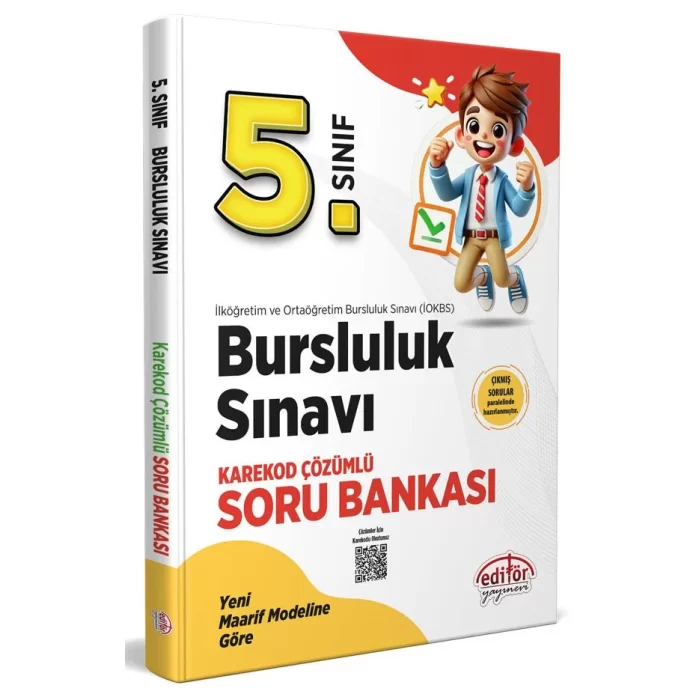 Editör 5. Sınıf Bursluluk Sınavı Soru Bankası Karekod Çözümlü Yeni