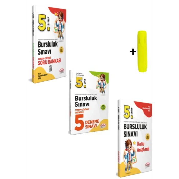 Editör 5.sınıf Bursluluk Sınavı Konu Soru Deneme Seti Karekod Çözümlü Yeni