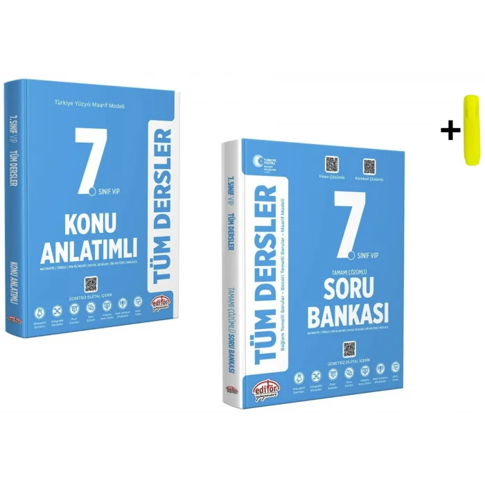 Editör 7. Sınıf Tüm Dersler Maarif Model Konu Anlatımlı Ve Soru Bankası