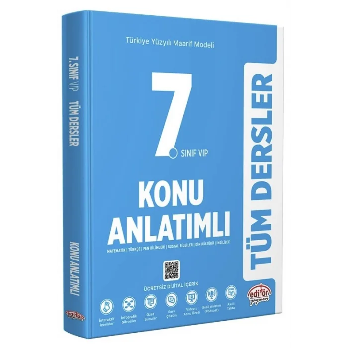 Editör 7. Sınıf Tüm Dersler Maarif Model Konu Anlatımlı