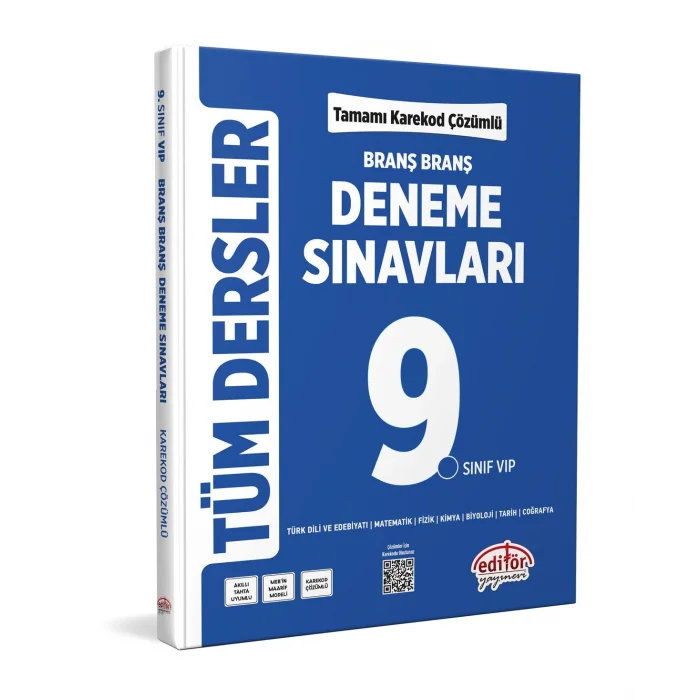 Editör 9. Sınıf Tüm Dersler Branş Branş Tamamı Çözümlü Deneme Sınavları Yeni