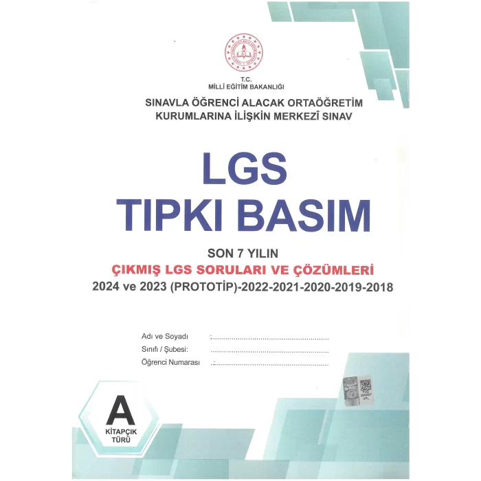 Editör Yayınevi Son 7 Yıl Lgs Tıpkı Basım Çıkmış Sorular ve Çözümleri