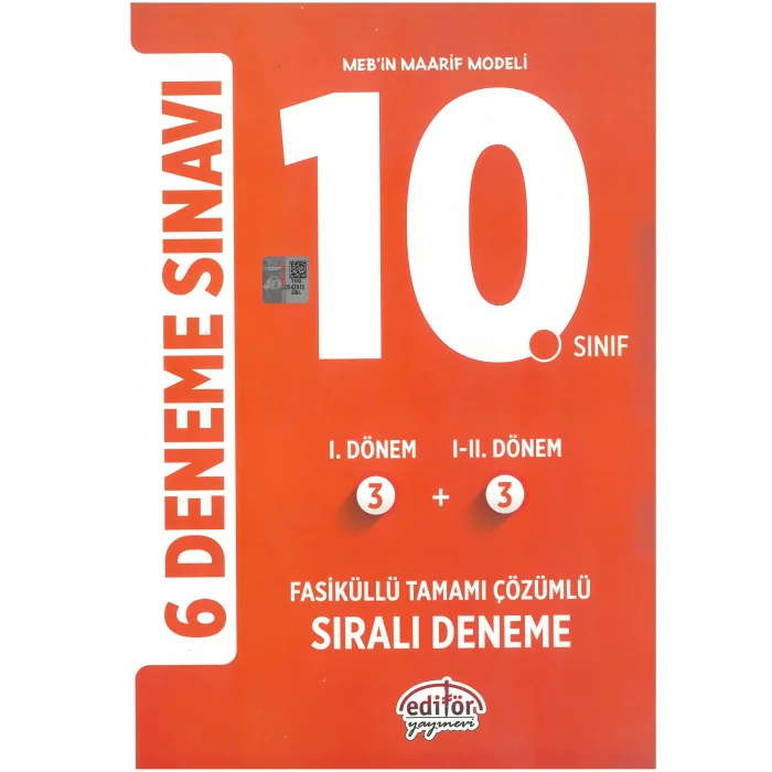 Editör Yayınları 10. Sınıf 6 Deneme Sınavı Tamamı Çözümlü Yeni