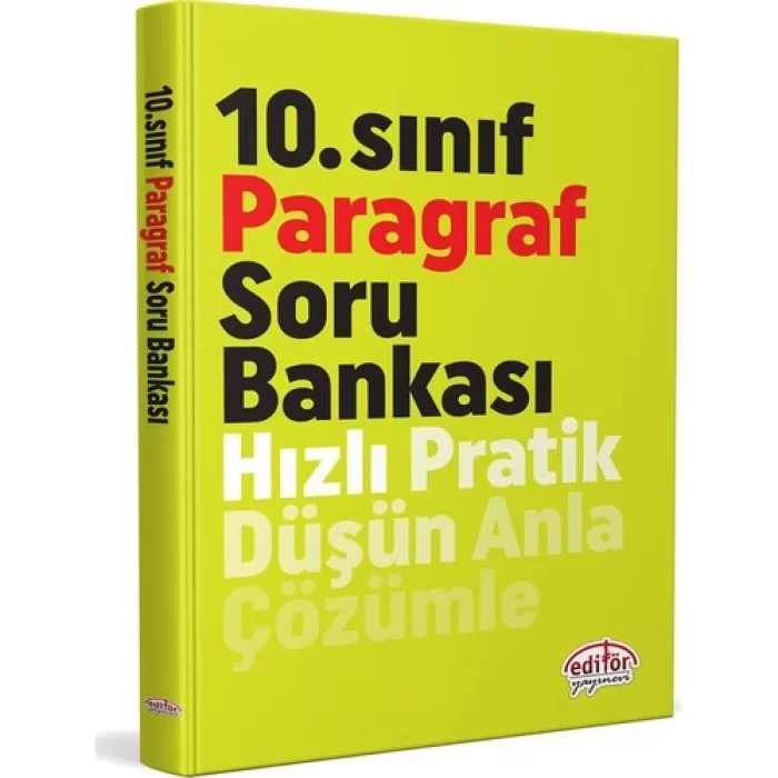 Editör Yayınları Editör Yayınevi 10. Sınıf Paragraf Soru Bankası