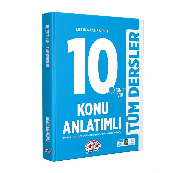 Editör Yayınları Maarif Modeli 10. Sınıf VİP Tüm Dersler Konu Anlatımlı