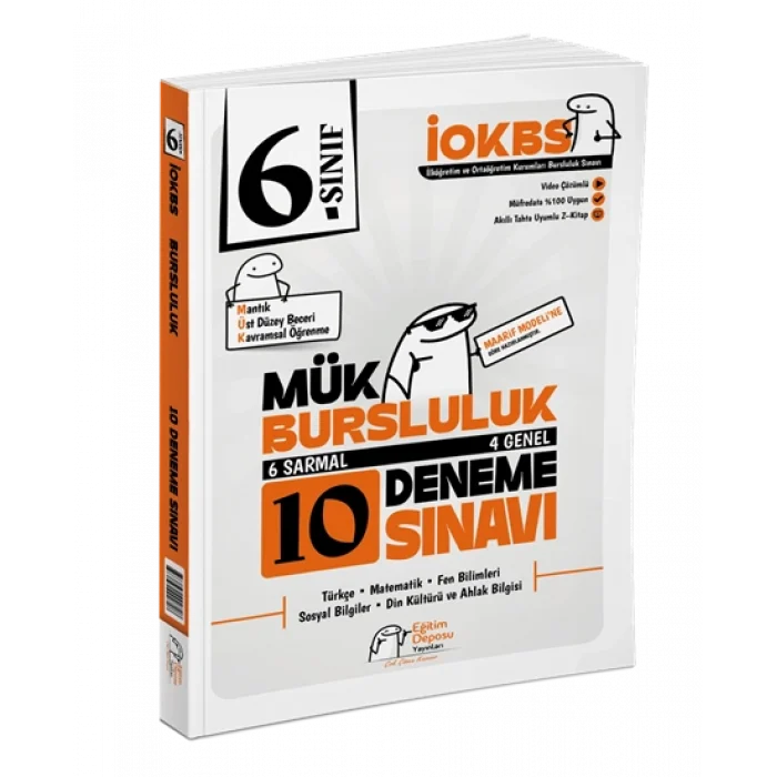Eğitim Deposu Yayınları 6. Sınıf Iokbs Mük-Bursluluk 10 Deneme Sınavı
