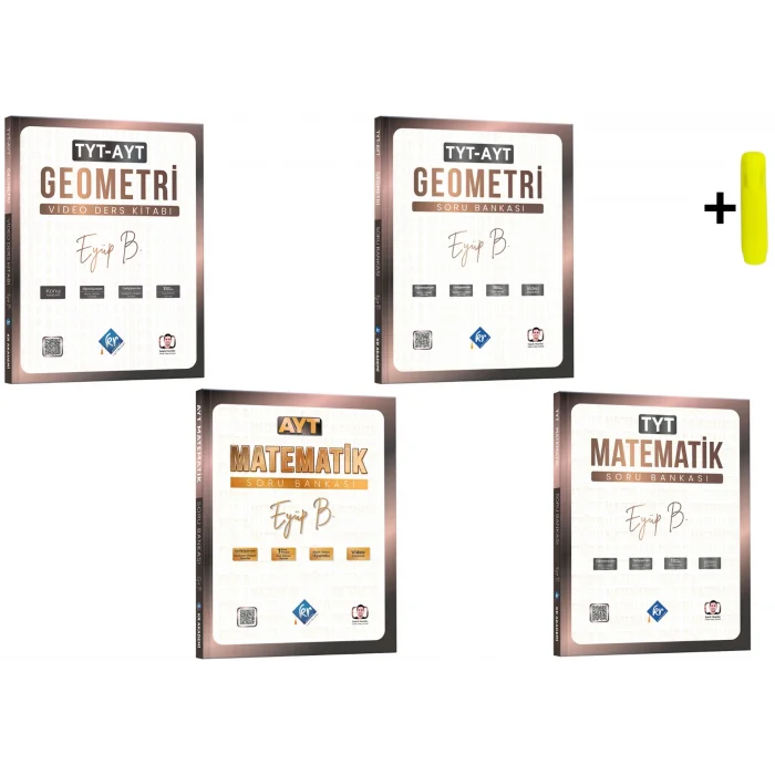 Eyüp B. TYT AYT Matematik Geometri Seti 4 Kitap KR Akademi Yayınları