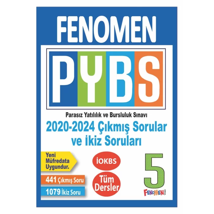 Fenomen 5. Sınıf PYBS Tüm Dersler Çıkmış Sorular Ve İkiz Soruları (2020-2024)