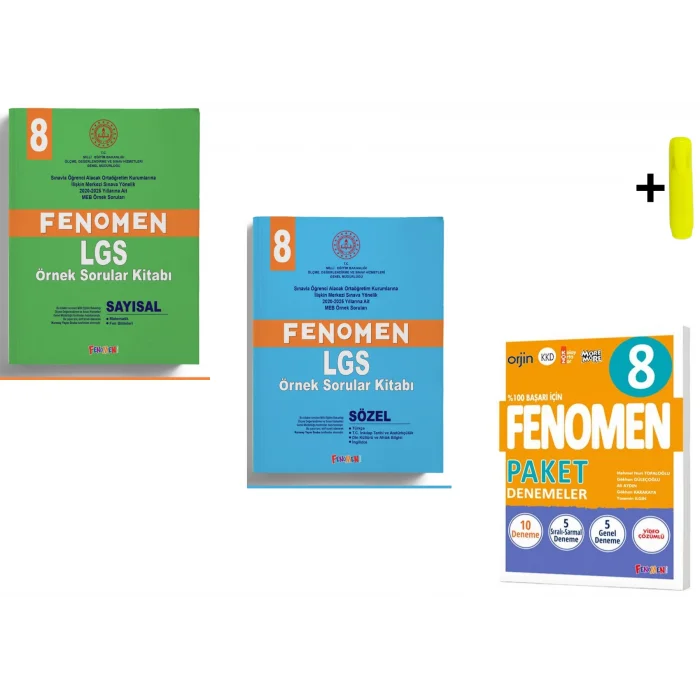 Fenomen Yayınları 8.Sınıf Meb Sayısal Sözel Tüm Dersler Örnek Sorular Ve Tüm Dersler Deneme