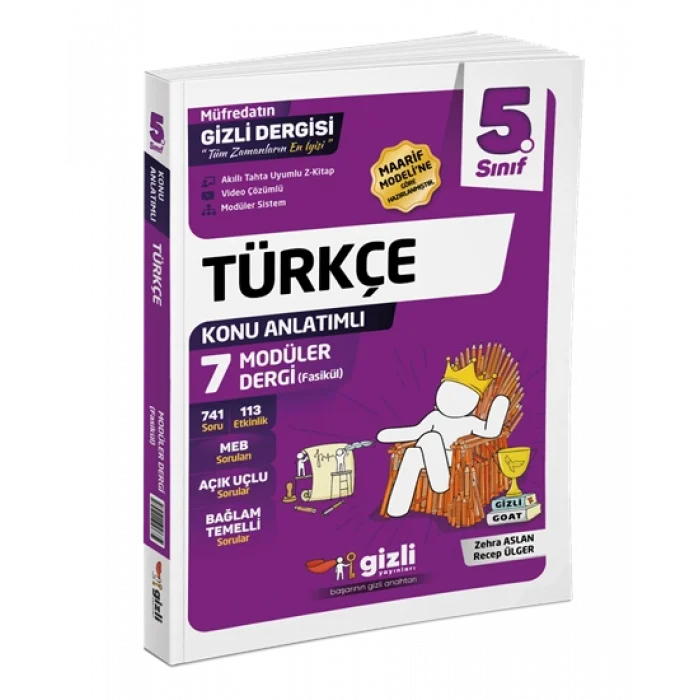 Gizli 5. Sınıf Türkçe Müfredatın Gizli Dergisi Gizli Yayınları