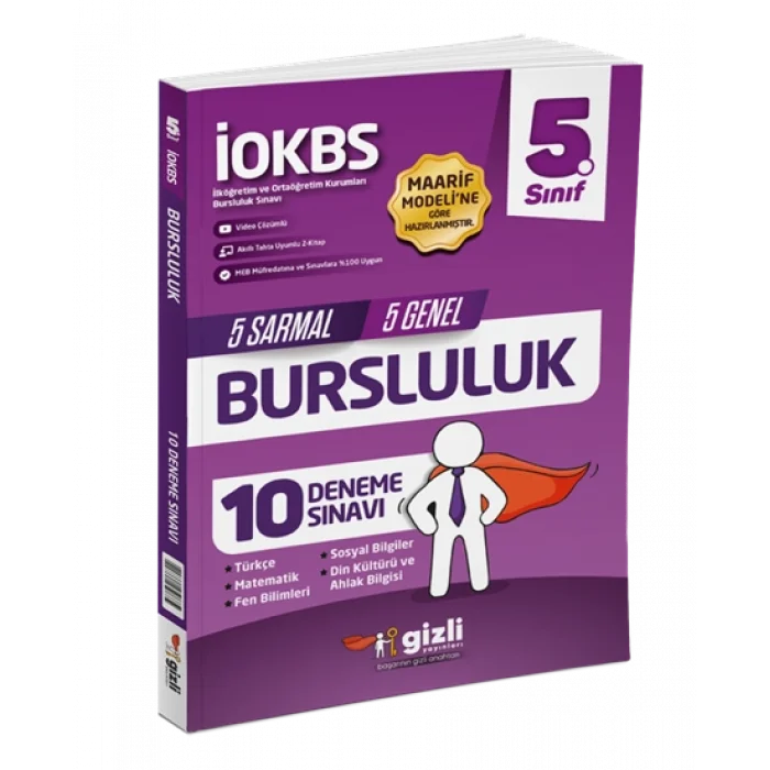Gizli 5. Sınıf İOKBS Bursluluk 10 Deneme Sınavı Ve Soru Bankası Maarif Model
