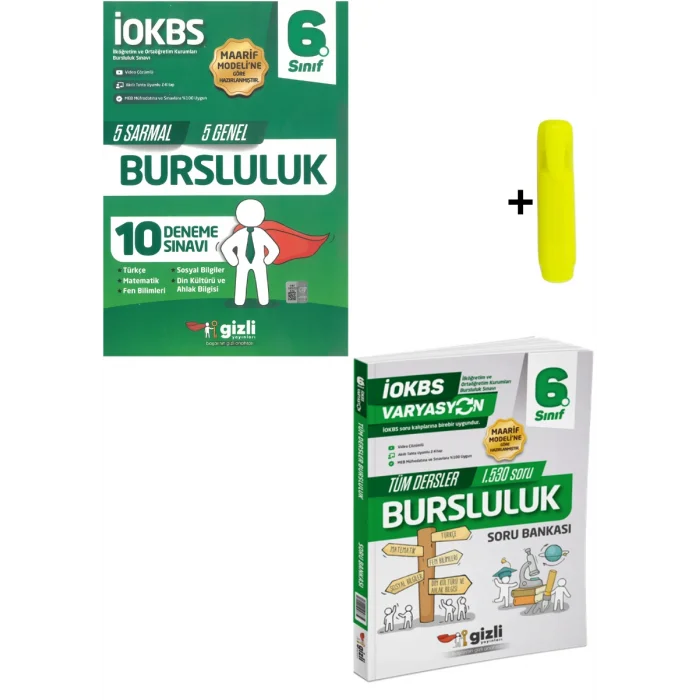 Gizli 6. Sınıf İOKBS Bursluluk 10 Deneme Sınavı Ve Soru Bankası Maarif Model