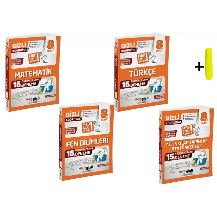 Gizli Lgs 8. Sınıf Matematik Fen Türkçe İnkılap 15li Deneme-Meb Gibi Sordu