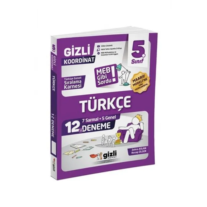 Gizli Yayınları 5. Sınıf Türkçe 12li Deneme-Meb Gibi Sordu