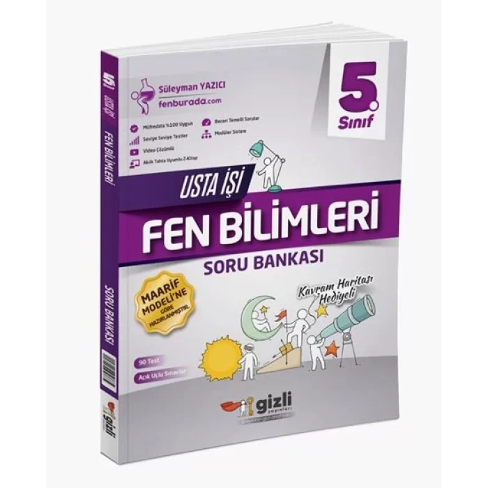 Gizli Yayınları 5. Sınıf Fen Bilimleri Usta İşi Soru Bankası - Kavram Haritası