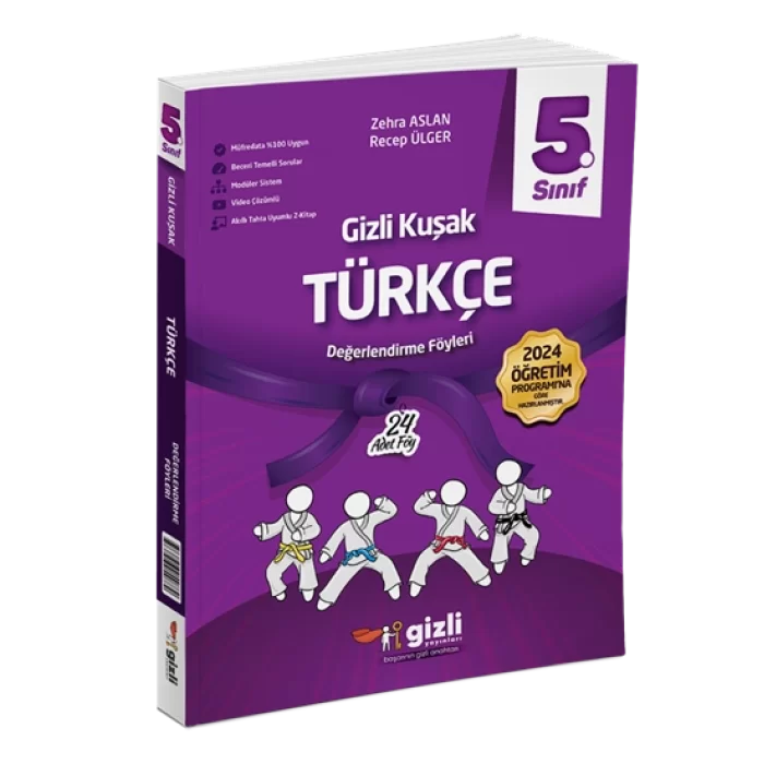 Gizli Yayınları 5. Sınıf Türkçe Değerlendirme Föyleri Gizli Kuşak Serisi