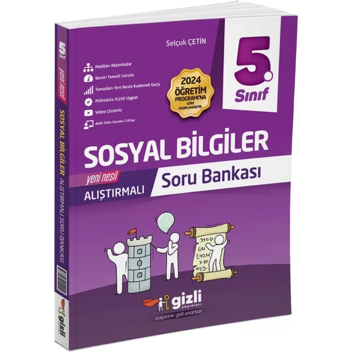 Gizli Yayınları 5. Sınıf Sosyal Bilgiler Alıştırmalı Soru Bankası