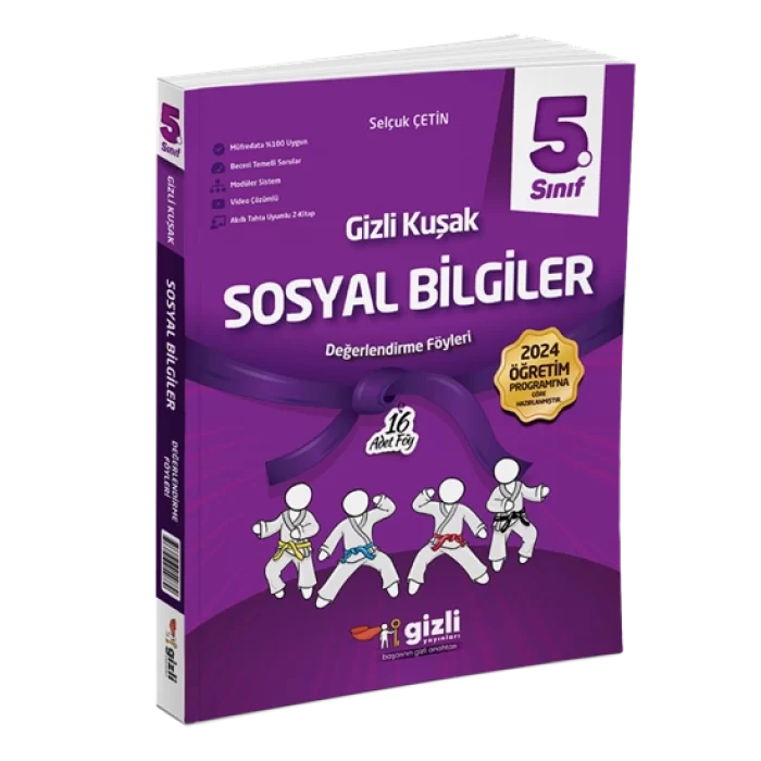 Gizli Yayınları 5. Sınıf Sosyal Bilgiler Değerlendirme Föyleri Gizli Kuşak Serisi
