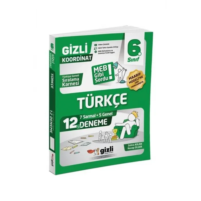 Gizli Yayınları 6. Sınıf Türkçe 12li Deneme-Meb Gibi Sordu