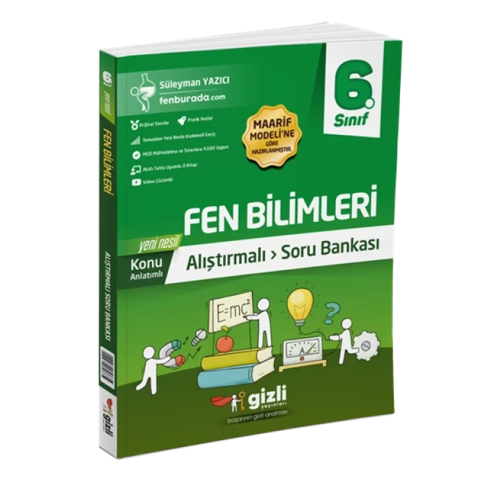 Gizli Yayınları 6. Sınıf Fen Bilimleri Konu Anlatımlı Alıştırmalı Soru Bankası Yeni