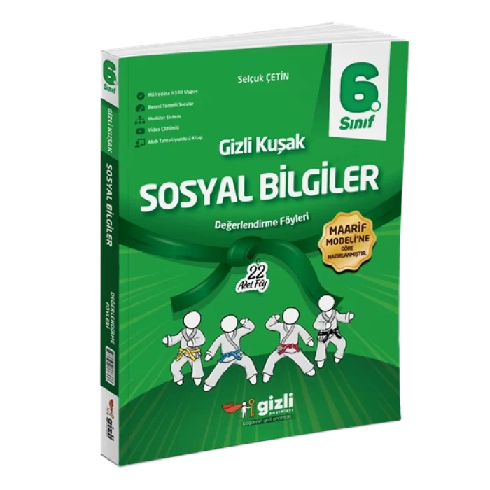 Gizli Yayınları 6. Sınıf Sosyal Bilgiler Değerlendirme Föyleri Gizli Kuşak Serisi Yeni