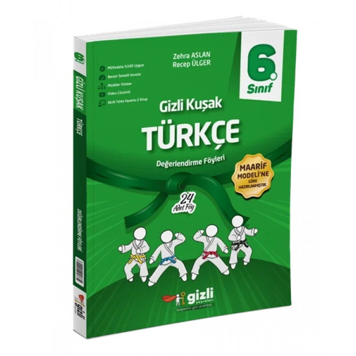 Gizli Yayınları 6. Sınıf Türkçe Değerlendirme Föyleri Gizli Kuşak Serisi Yeni