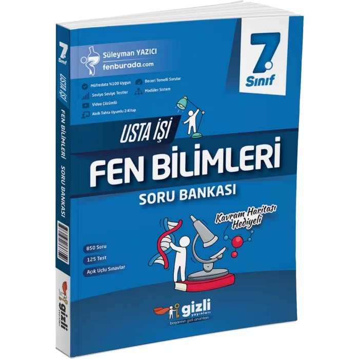 Gizli Yayınları 7. Sınıf Fen Bilimleri Usta İşi Soru Bankası - Kavram Haritası