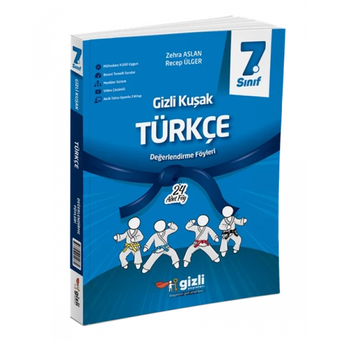 Gizli Yayınları 7. Sınıf Türkçe Değerlendirme Föyleri Gizli Kuşak Serisi