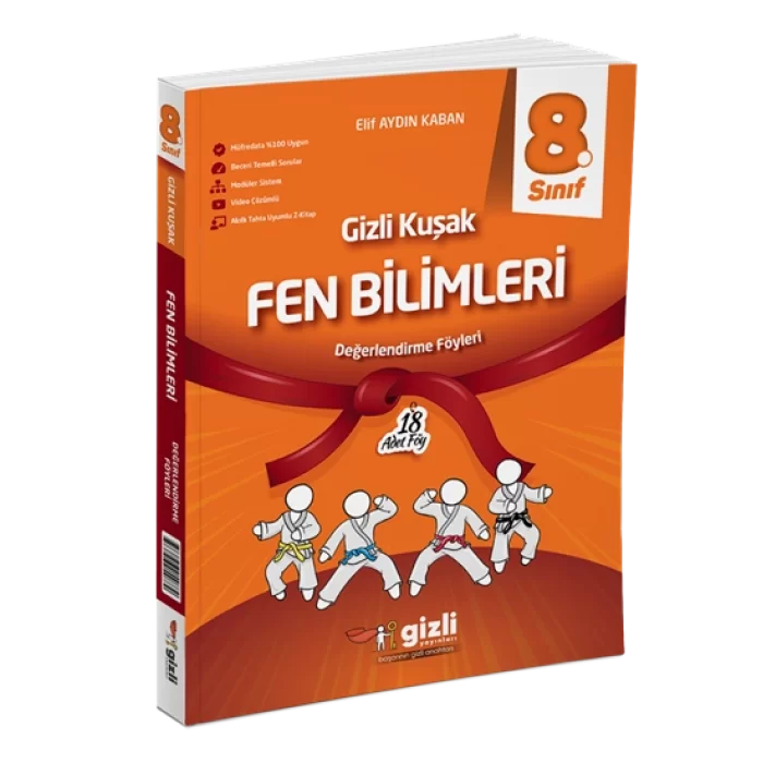 Gizli Yayınları 8. Sınıf Fen Bilimleri Değerlendirme Föyleri Gizli Kuşak Serisi