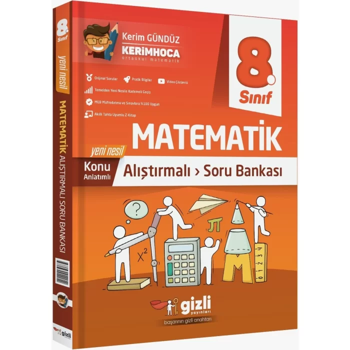 Gizli Yayınları 8. Sınıf LGS Matematik Konu Anlatımlı Alıştırmalı Soru Bankası