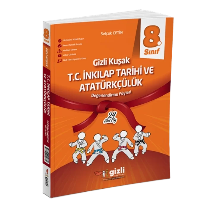 Gizli Yayınları 8. Sınıf T.C. İnkılap Tarihi ve Atatürkçülük Değerlendirme Föyleri Gizli Kuşak Serisi