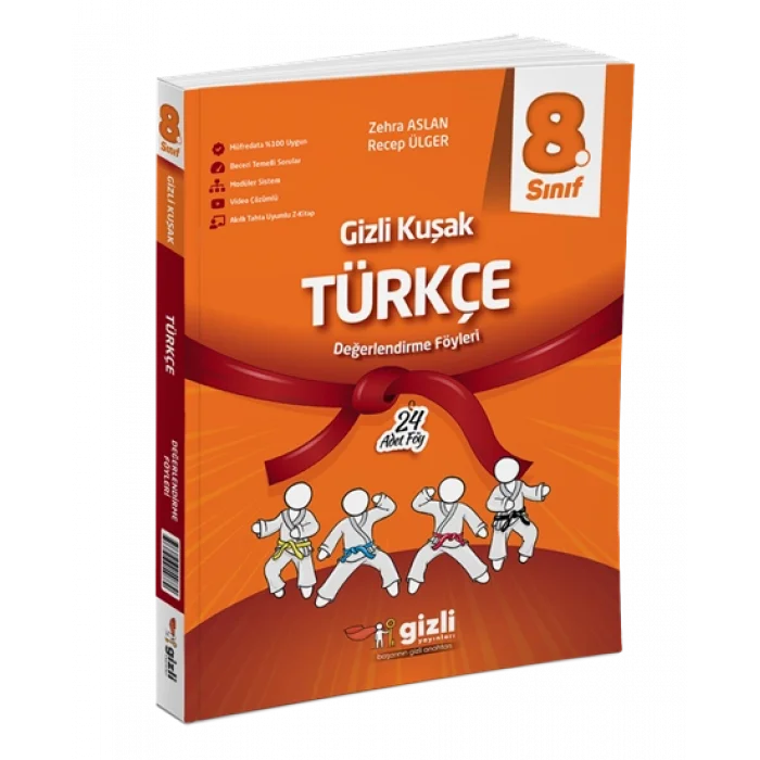 Gizli Yayınları 8. Sınıf Türkçe Değerlendirme Föyleri Gizli Kuşak Serisi