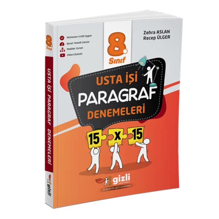 Gizli Yayınları 8. Sınıf Usta İşi Paragraf Denemeleri