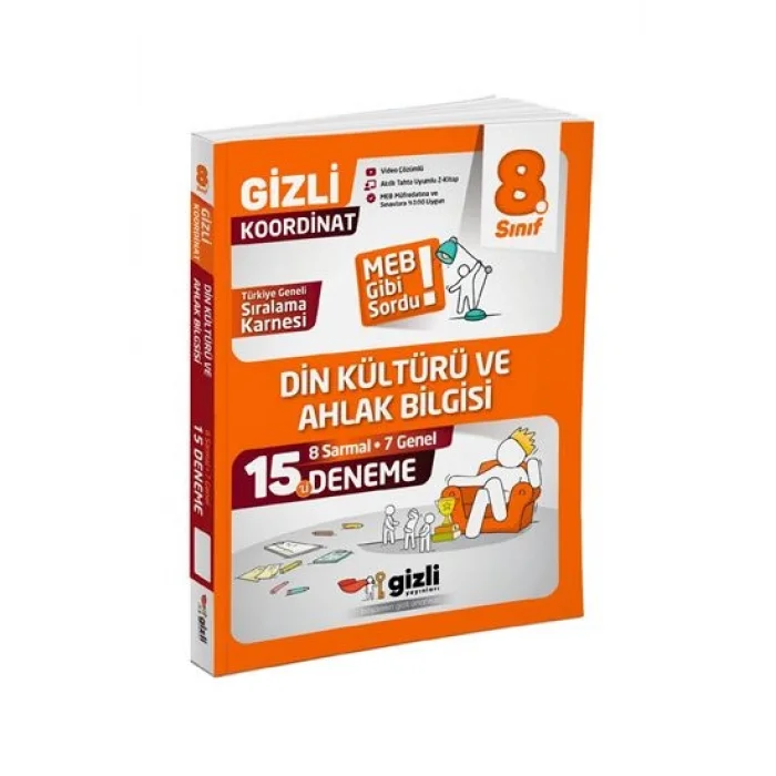 Gizli Yayınları Lgs 8. Sınıf Din Kültürü ve Ahlak Bilgisi 15li Deneme-Meb Gibi Sordu