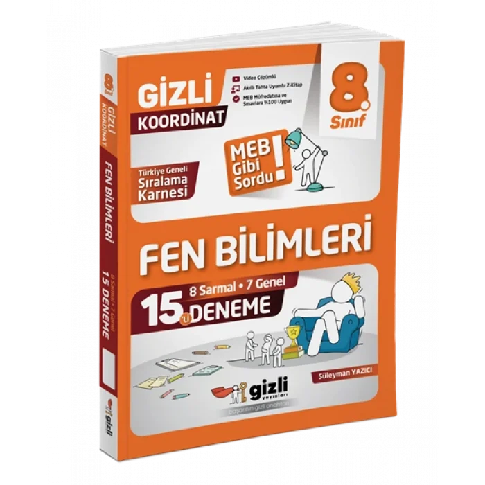 Gizli Yayınları Lgs 8. Sınıf Fen Bilimleri 15li Deneme-Meb Gibi Sordu