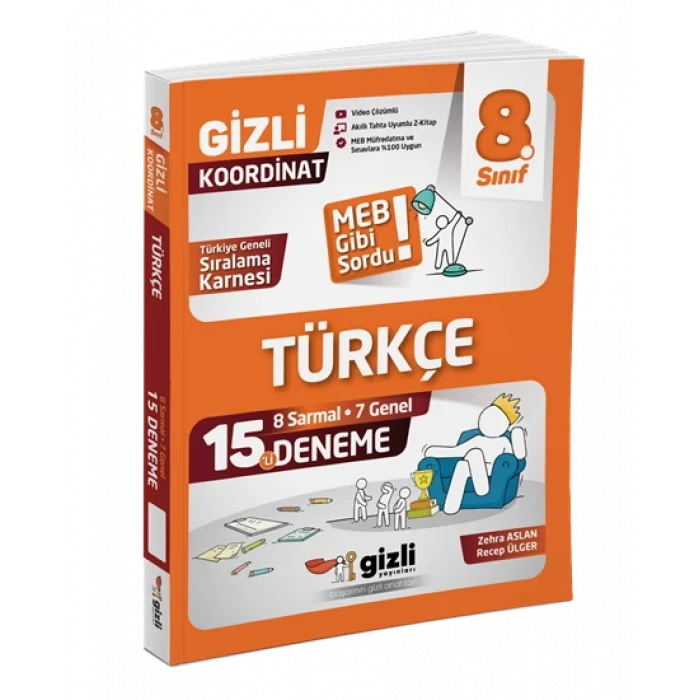 Gizli Yayınları Lgs 8. Sınıf Türkçe 15li Deneme-Meb Gibi Sordu