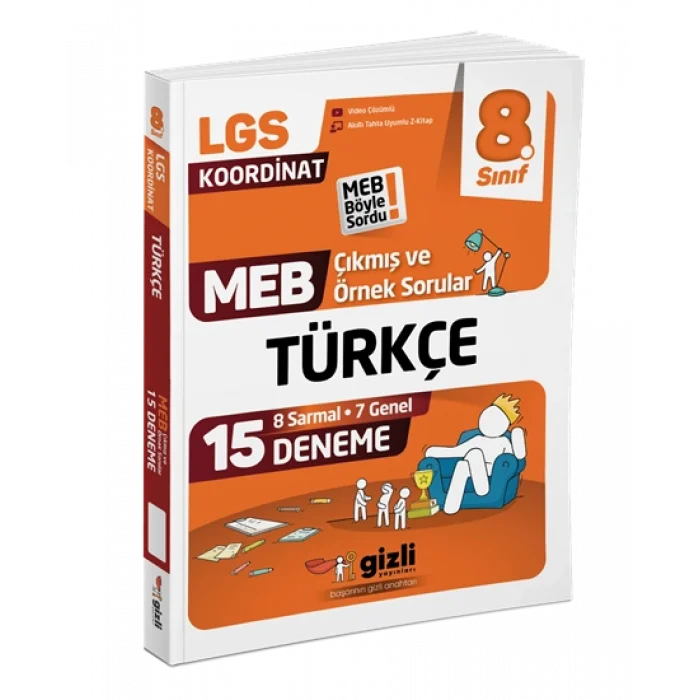 Gizli Yayınları Lgs Meb Çıkmış ve Örnek Sorular Türkçe 15li Deneme-Meb Böyle Sordu