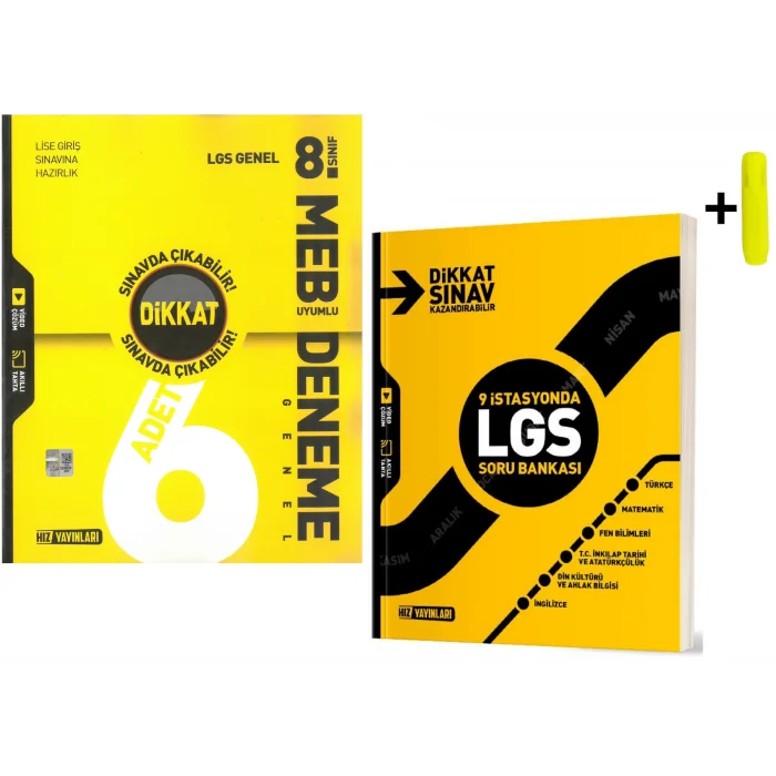 Hız 8. Sınıf 9 İstasyonda Lgs Tüm Dersler Soru Bankası Ve 6 Lı Genel Deneme Yeni
