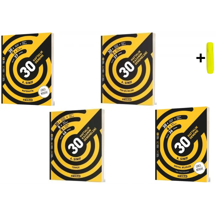 Hız Yayınları 6.sınıf Matematik Fen Türkçe Sosyal 30 Haftalık Deneme Yeni