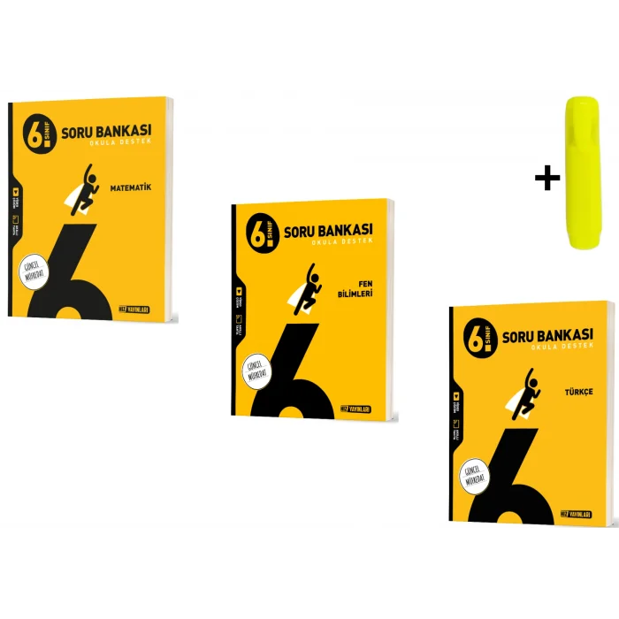 Hız Yayınları 6.Sınıf Matematik Fen Türkçe Soru Bankası Seti