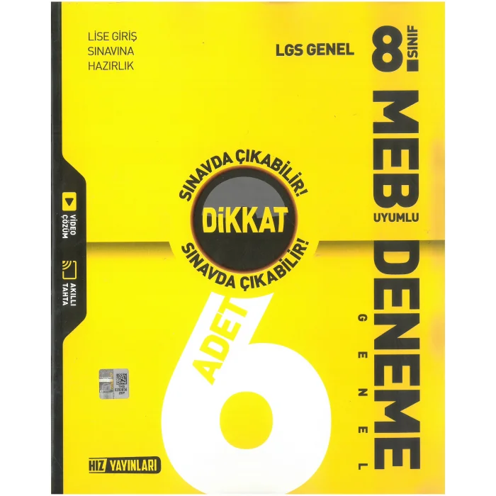 Hız Yayınları 8. Sınıf LGS Genel 6 Lı Deneme Yeni