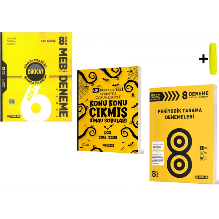 Hız Yayınları 8. Sınıf LGS Genel 6 Lı  Periyodik 8 li Deneme Ve Çıkmış Sorular Yeni