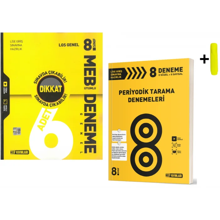 Hız Yayınları 8. Sınıf LGS Genel 6 Lı Ve Periyodik 8 li Deneme Yeni