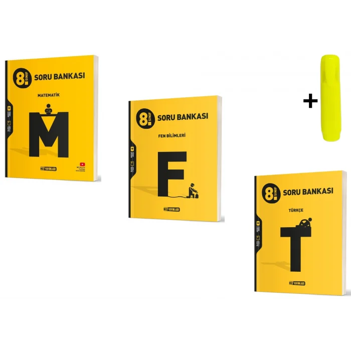 Hız Yayınları 8.Sınıf Matematik Fen Türkçe Soru Bankası Seti