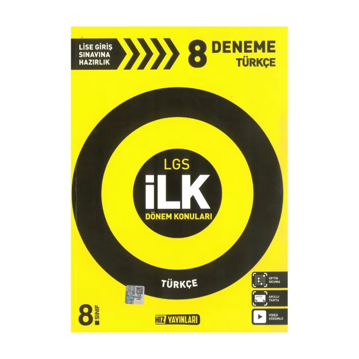 Hız Yayınları LGS İlk Dönem Konuları Türkçe Deneme Sınavı