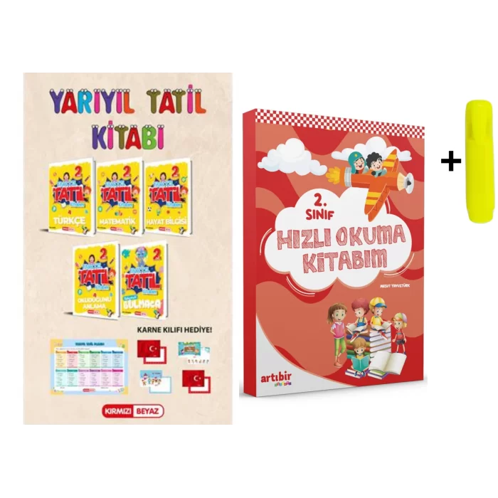 Kırmızı Beyaz 2. Sınıf Yarıyıl Tatil Kitabım Hediyeli Seti Yeni