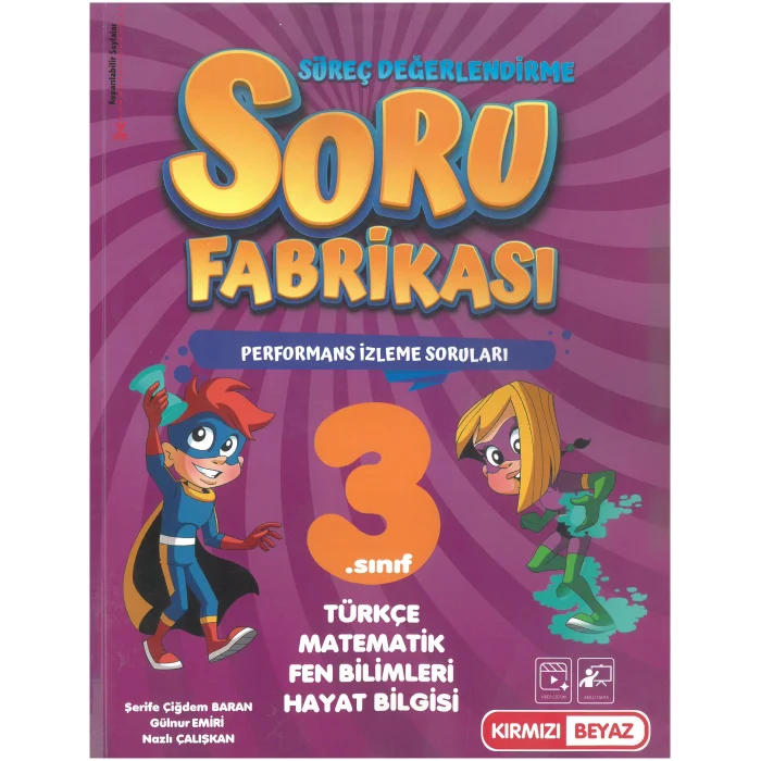 Kırmızı Beyaz 3.Sınıf Süreç Değerlendirme Soru Fabrikası Tüm Dersler Yeni
