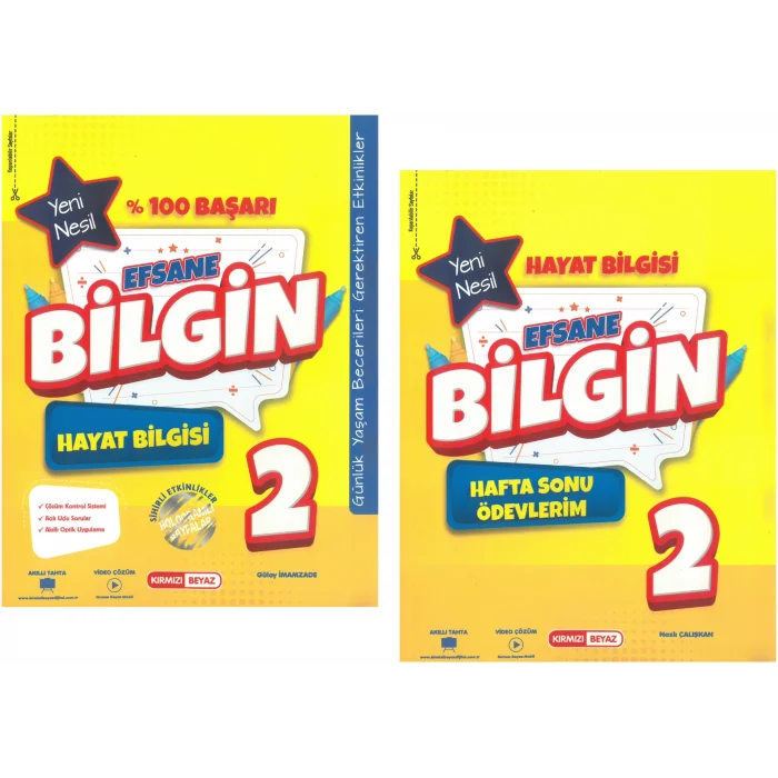 Kırmızı Beyaz Efsane Bilgin Hayat Bilgisi 2.Sınıf (2 KİTAP)