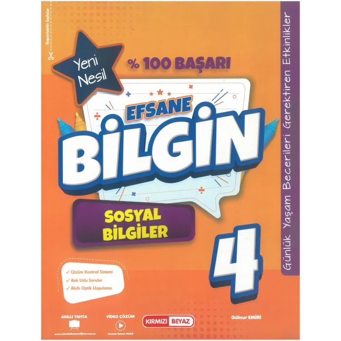 Kırmızı Beyaz Efsane Bilgin Sosyal Bilgiler 4.Sınıf